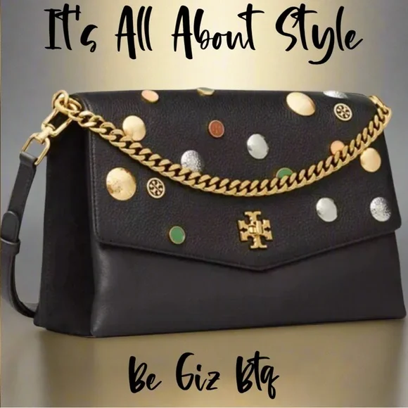 Tory Burch Authentic Kira Mixed Materials Embellished Unique Bag Limited Edition
